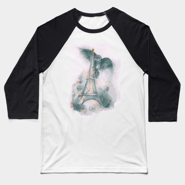 Own on Eifel Tower Baseball T-Shirt by artbyluko